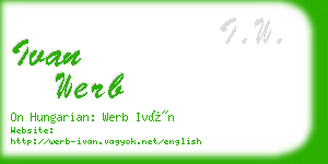 ivan werb business card